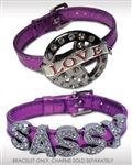Rhinestone Ruby Personalized Metallic Bracelets - 5 colors