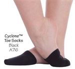 Body Wrappers Dance Toe Socks (Color: Black)