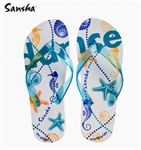 Sansha Sea Design Dance Flip Flops (Size: 5 US / 36 EU)