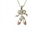 Ballet Slippers Rhinestone Necklace