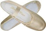 Child Metallic Gold Ballet Slippers