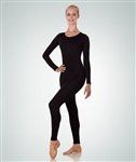 Body Wrappers Adult High Neck Long Sleeve Nylon Dance Unitard