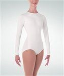 Body Wrappers Plus Size Long Sleeve High Neck Leotard - Black only