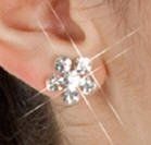 Body Wrappers Rhinestone Flower Earring