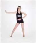 Athletic Mesh Tank and Matching Dance Short Set