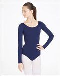 Capezio Nylon Scoop Neck Adult Long Sleeve Leotard