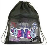 Graffiti Drawstring Dance Backpack