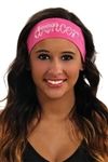 Pink Dance Headband With "Dancer" Rhinestone Design