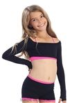 Kids Long Sleeve Crop Top with Finger Holes