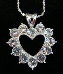 Rhinestone Heart Necklace