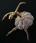 Ballerina Pin with Pink and White tutu