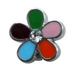 Multi Colored Flower Slide Charm