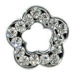 Open Clear Flower Slide Charm