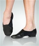 Body Wrappers Bebe Leather/Neoprene Seamless Split Sole Jazz Shoe (Size: 4, Color: Black)
