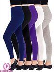 Eurotard Plus Size Cotton Ankle Tights (Size: 1x, Color: Black)