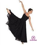 Eurotard Women's Plus Size Floor Length Skirt (Color: Black)