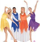 Eurotard Shimmer Draped Tunic Top (Size: Small / Medium, Color: Purple)