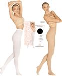 Eurotard Adult & Plus Size Footed Dance Tights (Size: Small / Medium, Color: Black)