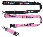 I Love Dance Lanyard Keychain (Color: Black)