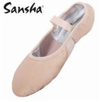 Sansha Elastic Fitted Leather Split Sole Ballet (Size: 000)