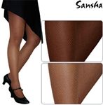 Sansha Women's Seamless Fishnet Dance Tights (Size: Small / Medium, Color: Black)
